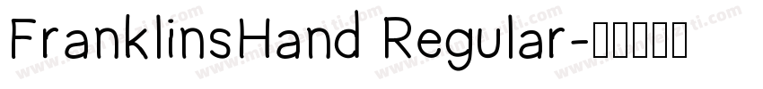 FranklinsHand Regular字体转换